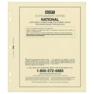 Scott Supplement Notes National 84 Page