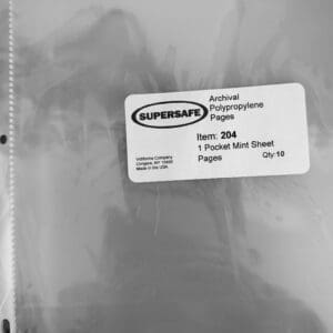 SUPERSAFE CLEAR MINT SHEET PAGES PACK OF TEN